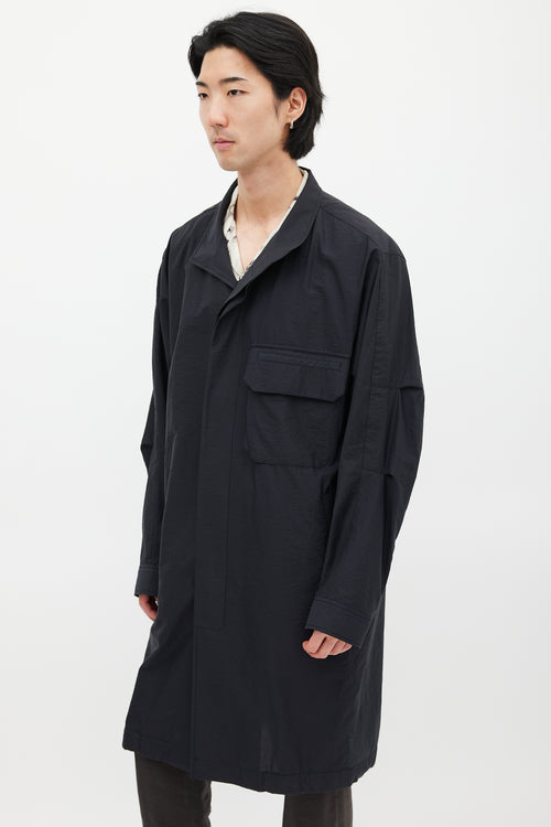Wooyoungmi Black Cotton & Nylon Trench Coat