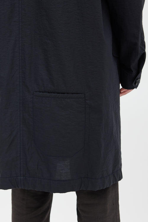 Wooyoungmi Black Cotton & Nylon Trench Coat