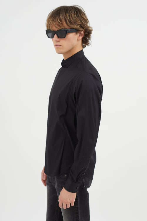 Wooyoungmi Black Panelled Shirt