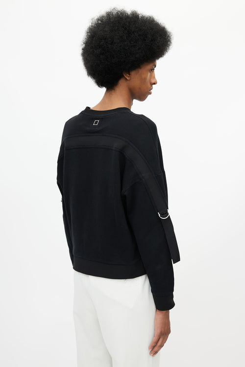 Wooyoungmi Black Strap Sleeve Sweatshirt