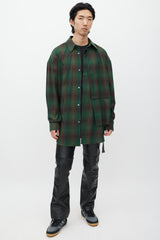 Wooyoungmi Green & Brown Wool Layered Plaid Shirt