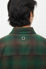 Wooyoungmi Green & Brown Wool Layered Plaid Shirt