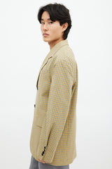 Wooyoungmi Yellow & Black Plaid Blazer