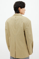 Wooyoungmi Yellow & Black Plaid Blazer