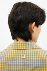 Wooyoungmi Yellow & Black Plaid Blazer