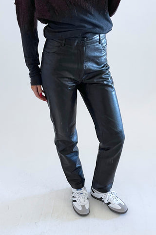 Workshop Black Leather Pants
