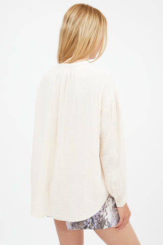 Xirena Beige Muslin Cotton Shirt