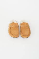 Xirena Brown Suede Joy Studded Shearling Mule