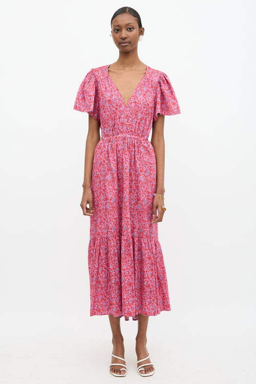 Xirena Floral Cutout Gabrielle Dress