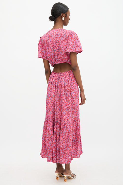 Xirena Floral Cutout Gabrielle Dress