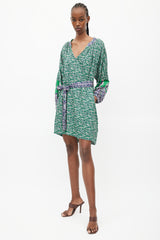 Xirena Green & Multicolour Floral Belted Dress