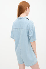 Xirena Light Wash Denim Andie Romper