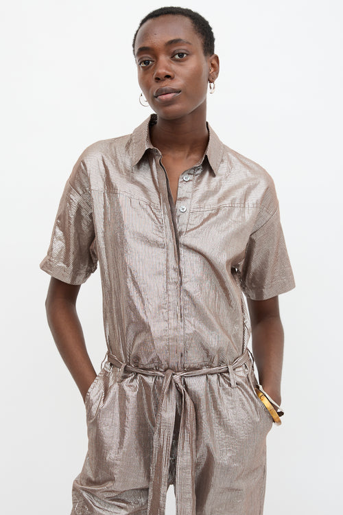 Xirena Metallic Theo Jumpsuit