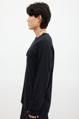Y-3 Black & White Asymmetrical Top