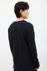 Y-3 Black & White Asymmetrical Top