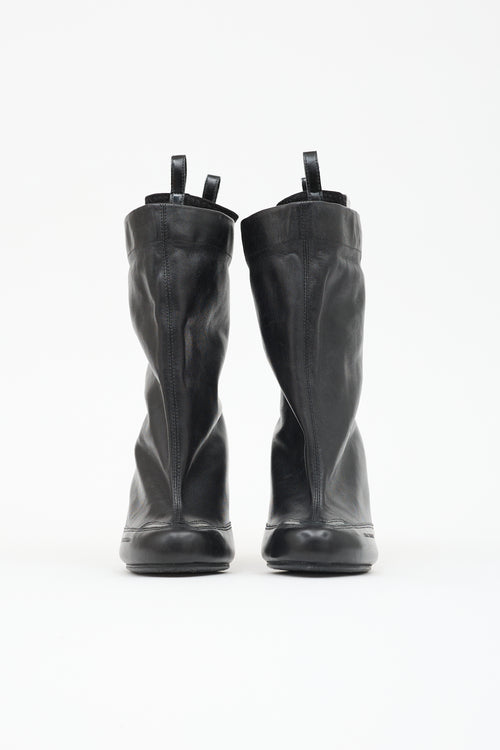 Y-3 FW 2008 Leather Ankle Boot