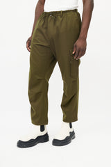 Y-3 Green Wool Cargo Pant