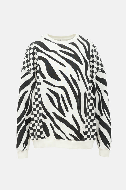 R13 Printed Oversized Sweatshirt