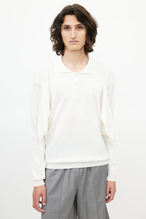 Y-Project White Longsleeve Shortsleeve Polo Top