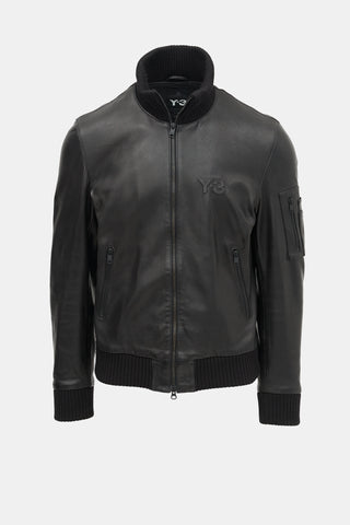 Y-3 Leather Bomber Jacket