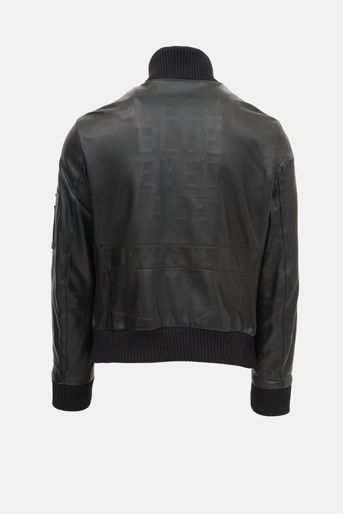 Y-3 Leather Bomber Jacket