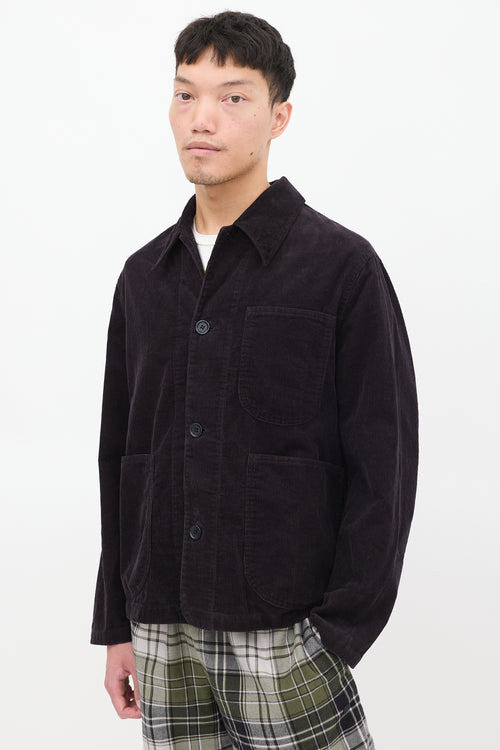 YMC Black Corduroy Three Pocket Chore Jacket