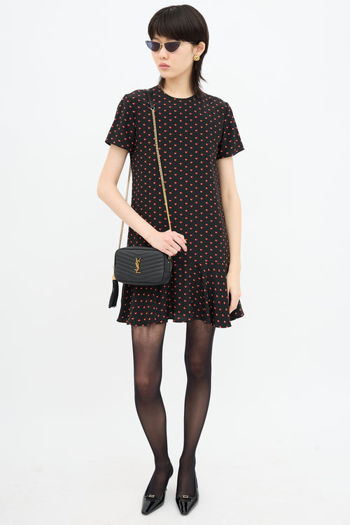 Saint Laurent Leather Mini Lou Bag