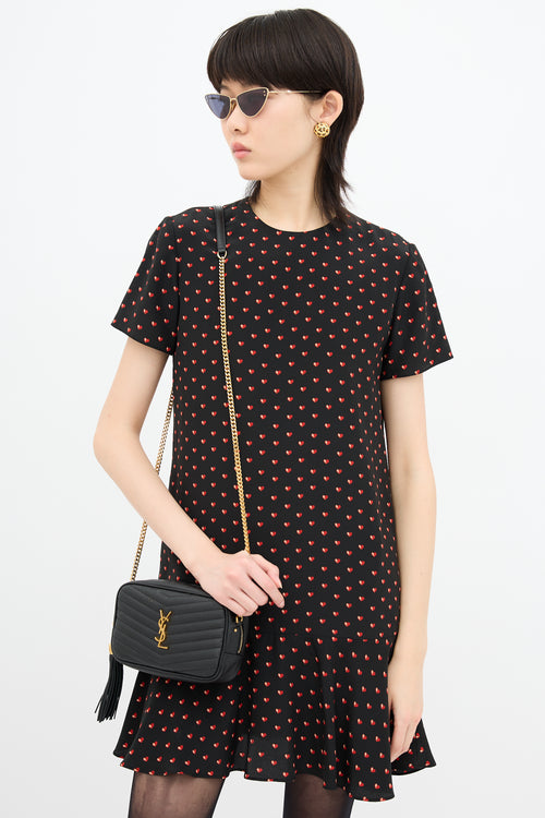 Saint Laurent Leather Mini Lou Bag