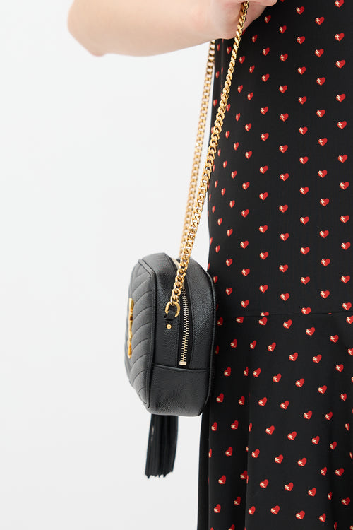 Saint Laurent Leather Mini Lou Bag