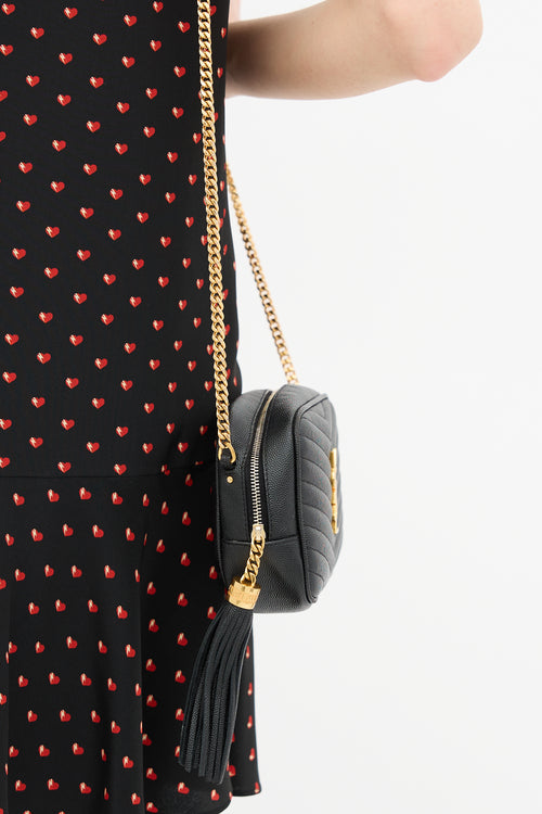 Saint Laurent Leather Mini Lou Bag