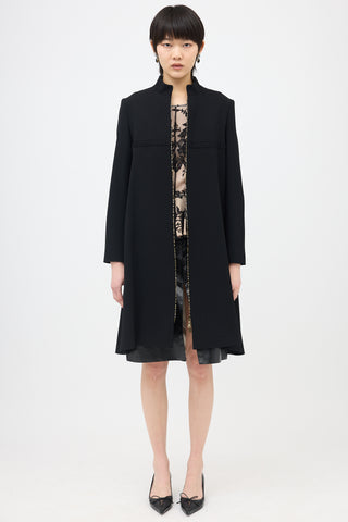 Saint Laurent 2008 Wool Brogue Coat Dress