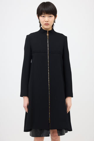 Saint Laurent 2008 Wool Brogue Coat Dress