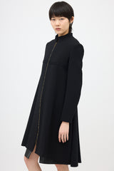 Saint Laurent 2008 Wool Brogue Coat Dress