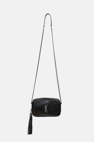 Saint Laurent Embossed Mini Lou Camera Bag