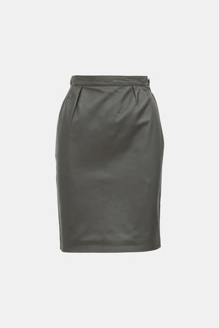Saint Laurent Vintage Leather Skirt