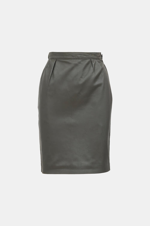 Saint Laurent Vintage Leather Skirt
