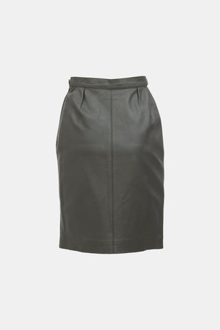 Saint Laurent Vintage Leather Skirt