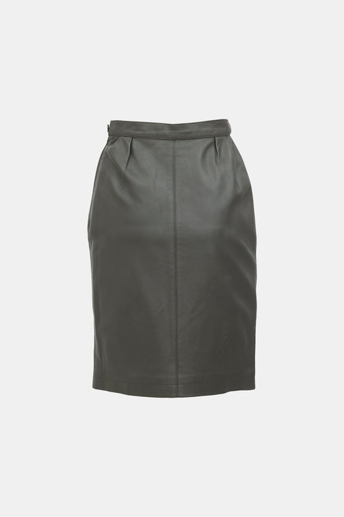 Saint Laurent Vintage Leather Skirt