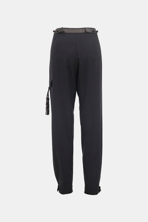 Saint Laurent 2004 Wool Tassel Trouser