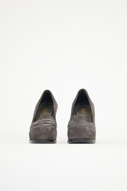 Saint Laurent Suede Loafer Pump