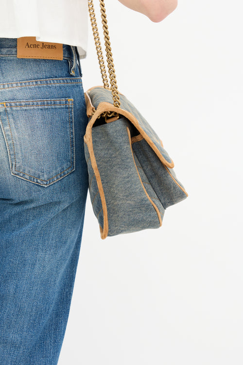 Saint Laurent Denim Niki Shoulder Bag