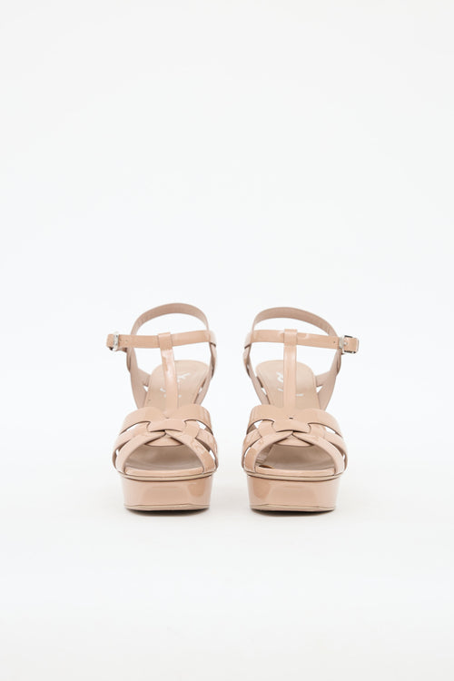 Saint Laurent Patent Leather Tribute Sandal