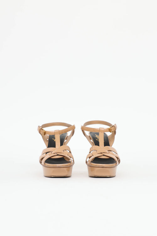 Saint Laurent Patent Tribute Sandal