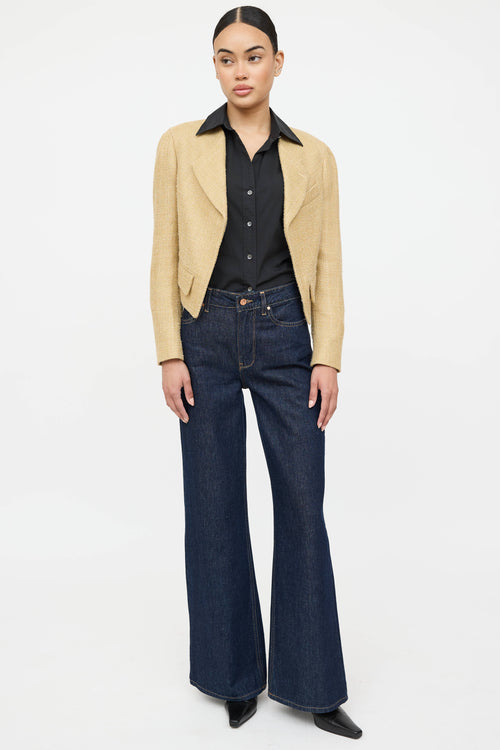 Saint Laurent Cropped Asymmetrical Jacket