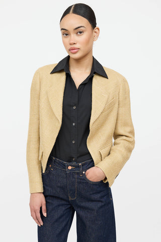 Saint Laurent Cropped Asymmetrical Jacket