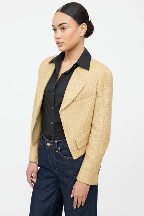 Saint Laurent Cropped Asymmetrical Jacket