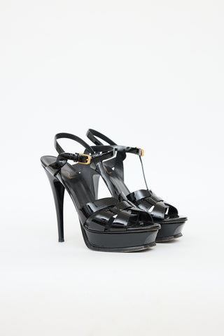 Saint Laurent Patent Leather Tribute Sandal