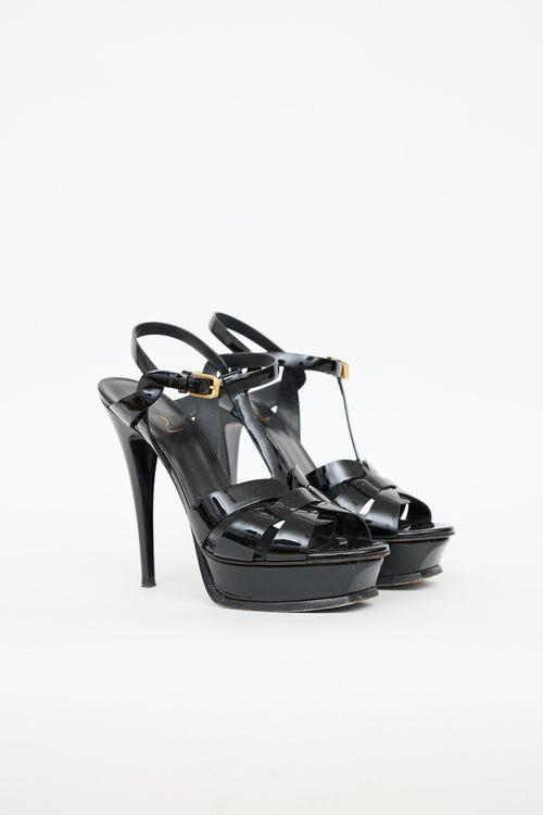 Saint Laurent Patent Leather Tribute Sandal