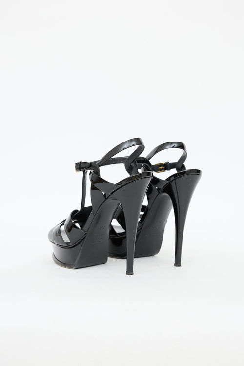 Saint Laurent Patent Leather Tribute Sandal