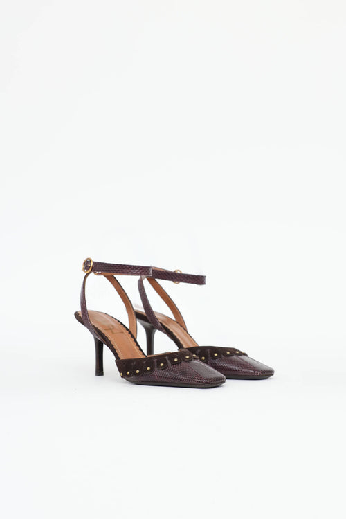 Suede Trim Heel
